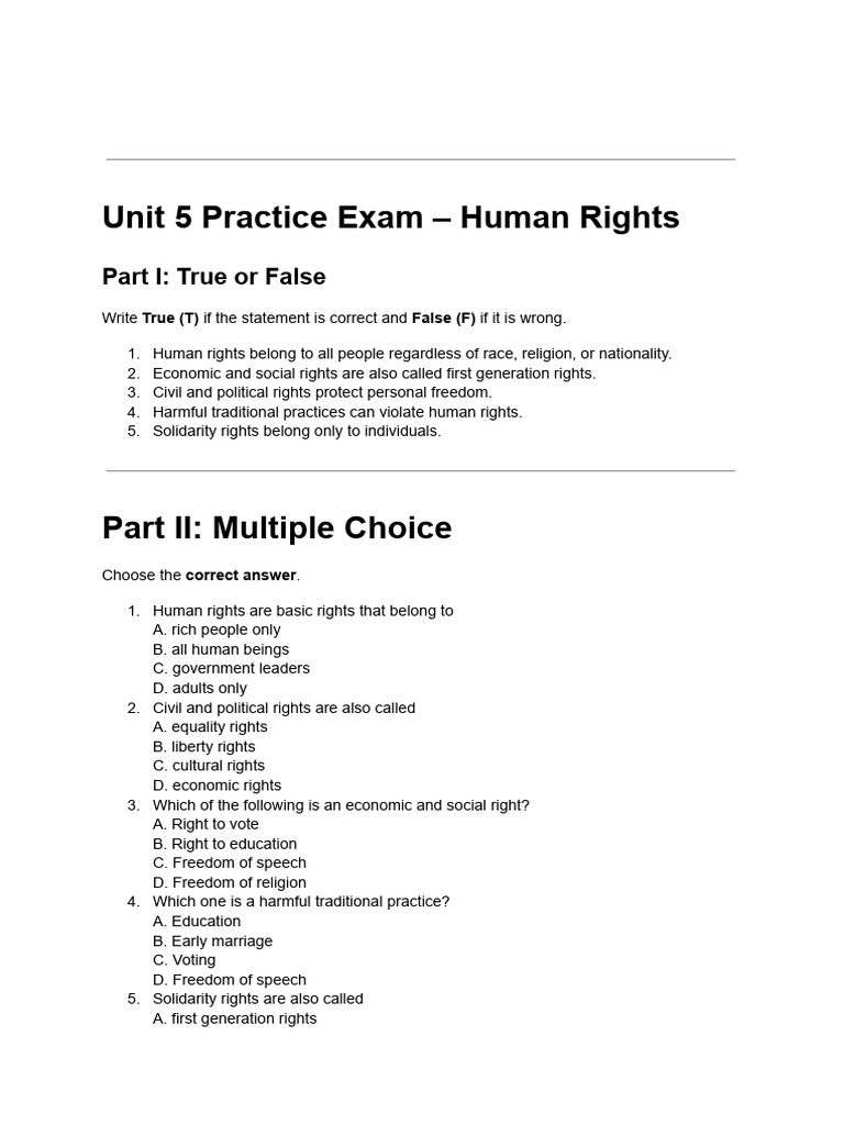 Unit 5 Civics No | PDF