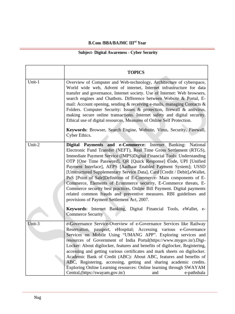 Digital Awareness Cyber Security | PDF | World Wide Web | Internet & Web