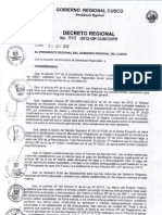 Decreto Regional Cuzco 