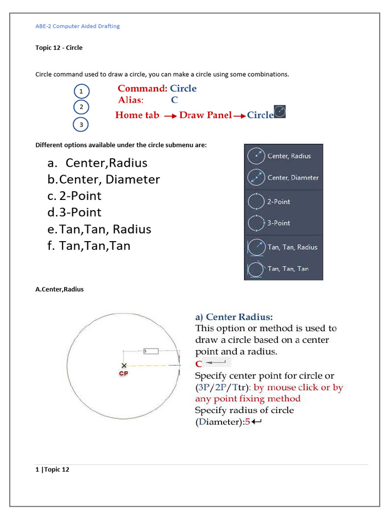Topic 12 Circles | PDF