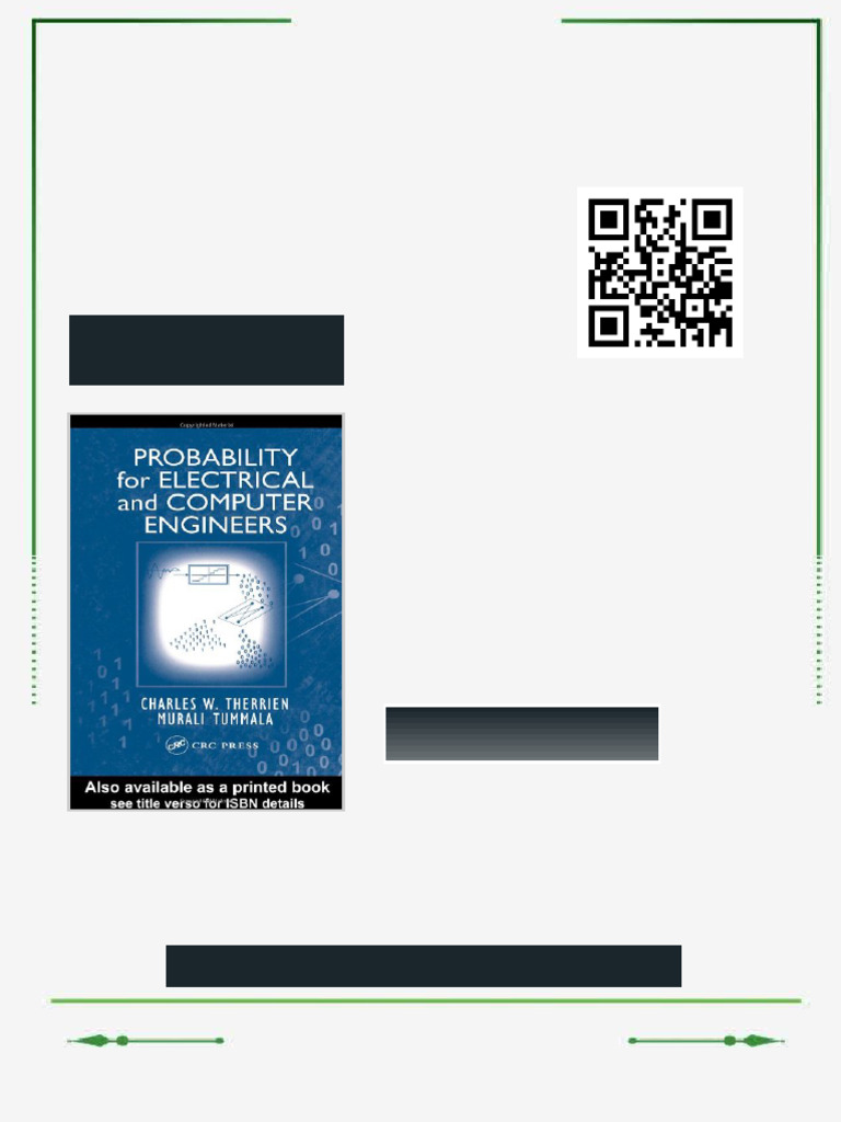 Probability For Electrical And Computer Engineers 1st Edition Charles ...