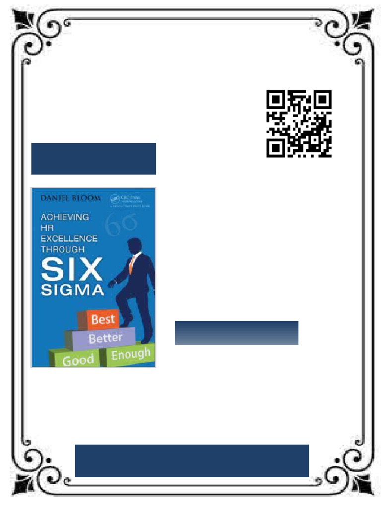 Achieving HR Excellence through Six Sigma 1st Edition Daniel Bloom ...