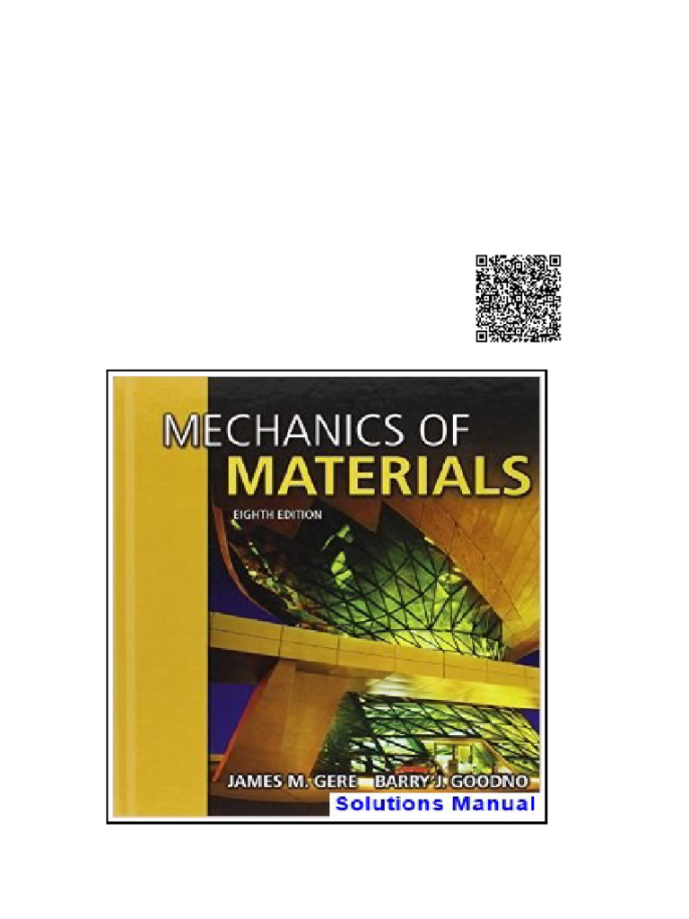 Mechanics of Materials 8th Edition Gere Solutions Manual | PDF | Bending | Beam (Structure)