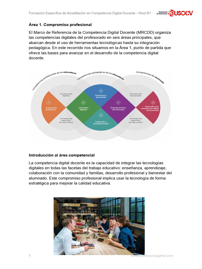 Area 1. Compromiso Profesional | PDF | Maestros | Pedagogía