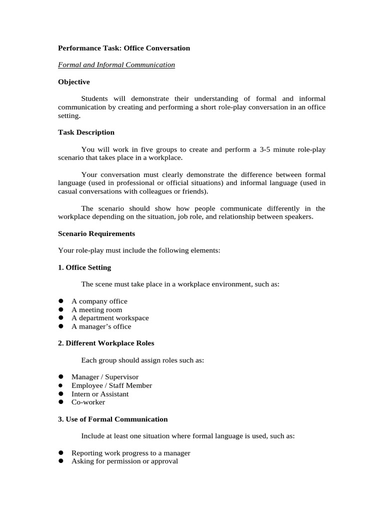 Q4 EP Performance Task | PDF | Conversation | Communication