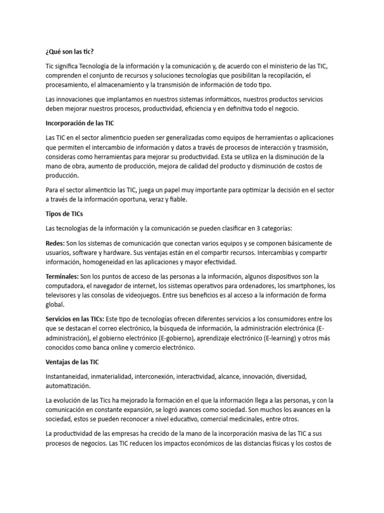 Qué Son Las Tic | PDF | Tecnología de información y comunicaciones ...