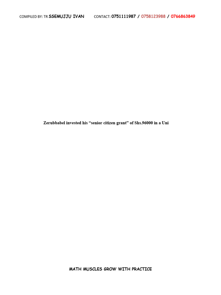 Mathematics Scenario Questions-1 | PDF | Area | Interest