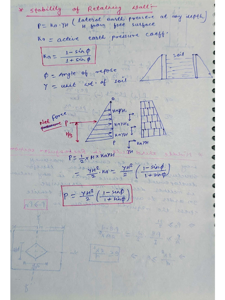 Stability of Retaining Wall and Dam | PDF