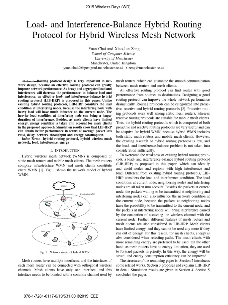 Load - and Interference-Balance Hybrid Routing Protocol For Hybrid ...