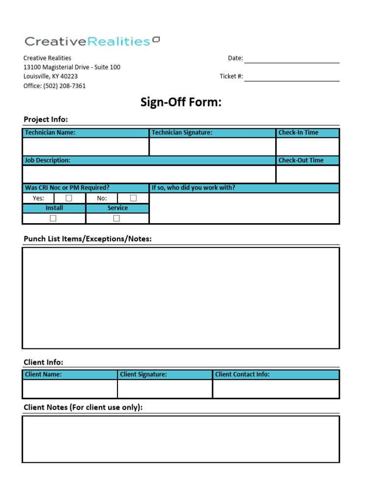 Check Out Form | PDF