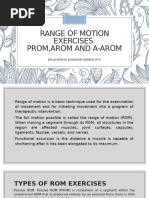 Active Range of Motion (AROM) Exercises | PDF | Skeletal Muscle | Muscle