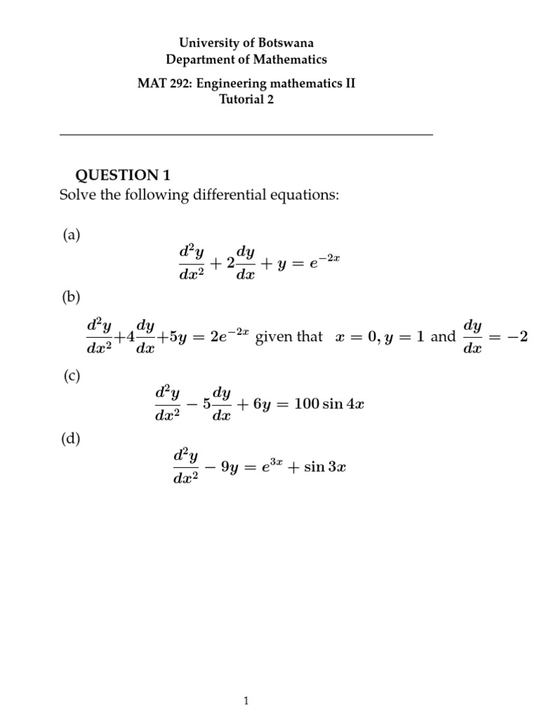 Tutorial Two 292 | PDF