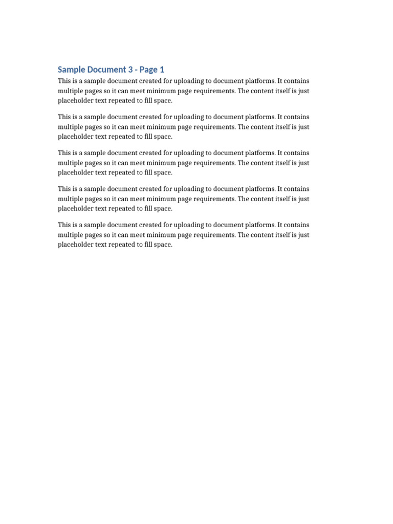 Sample Document 3 | PDF | Text | Written Communication