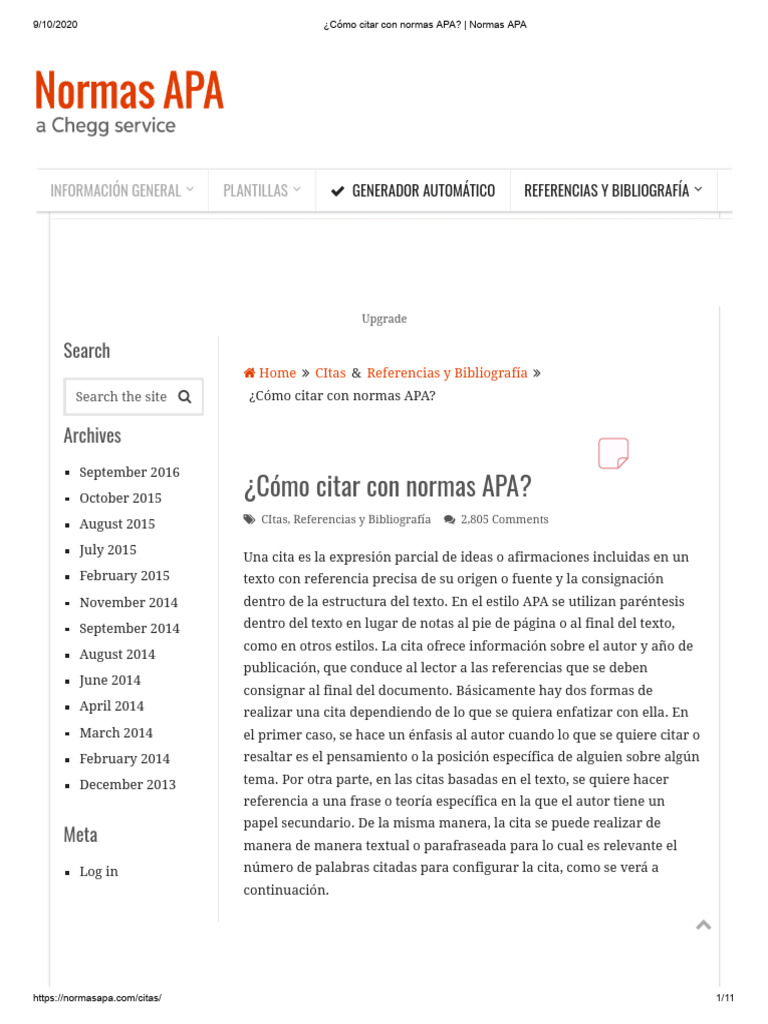 Cómo Citar Con Normas APA - Normas APA | PDF | Estilo apa | Comillas