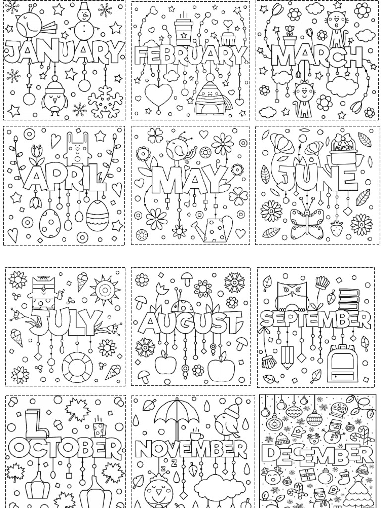 MONTHS Printable | PDF