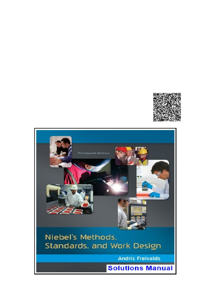 Niebels Methods Standards and Work Design 13th Edition Andris Freivalds ...