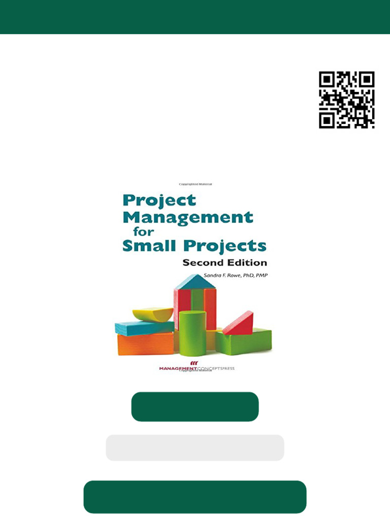 Project Management For Small Projects Second Edition Rowe Ebook ...