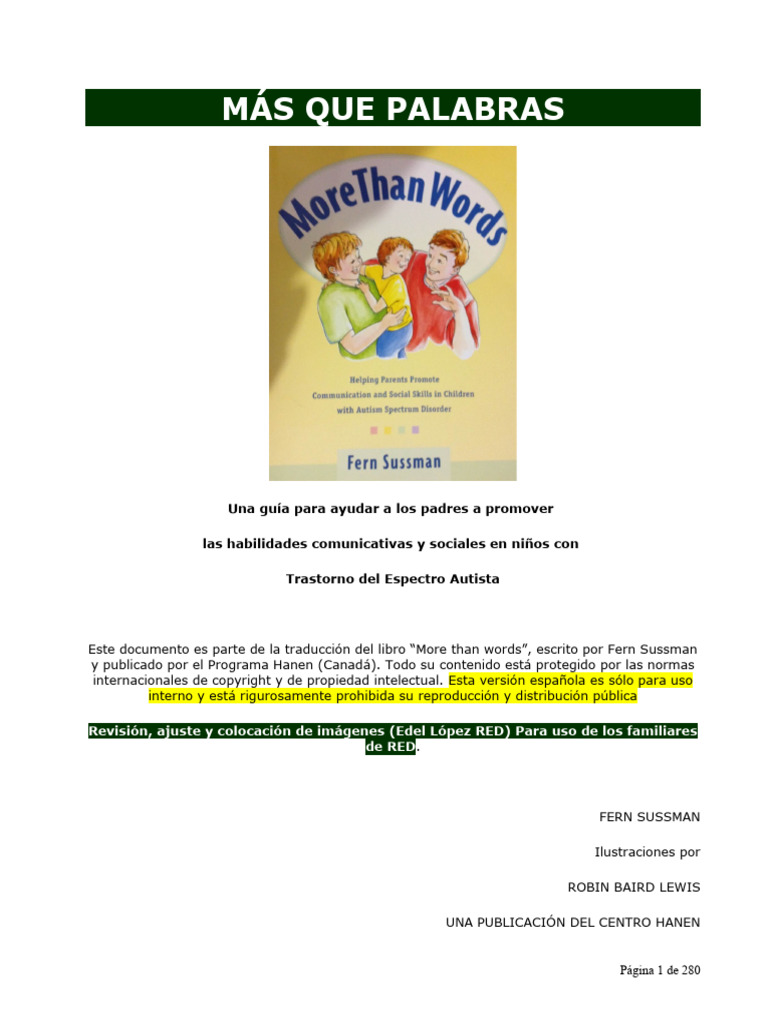 More Than Words en Espaol Metodo Hanen Hasta La 156 Compress | PDF ...