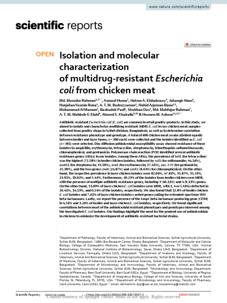 Isolation and Molecular Characterization of Multid | PDF | Beta ...