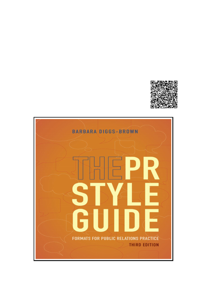 PR Styleguide Formats For Public Relations Practice The | PDF ...