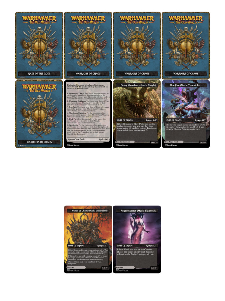 Magic Cards - Warriors of Chaos - Complete | PDF