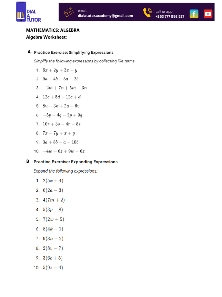 Igcse & o Level Mathematics Algebra | PDF