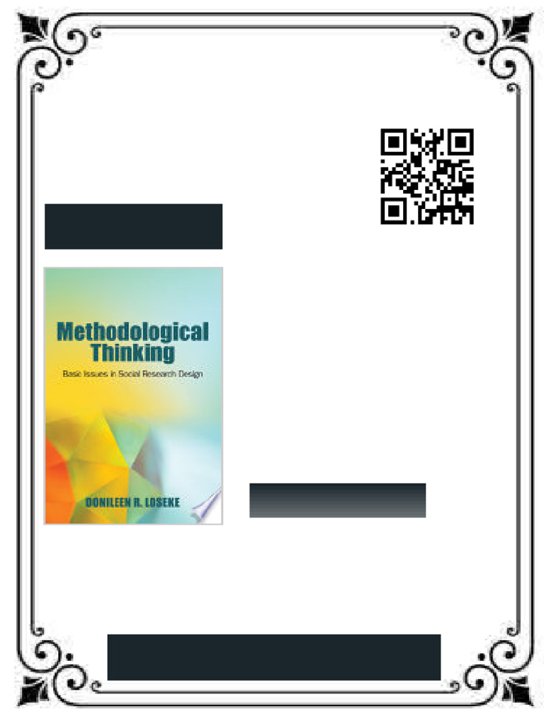 Methodological Thinking Basic Principles of Social Research Design 1st Edition Donileen R ...