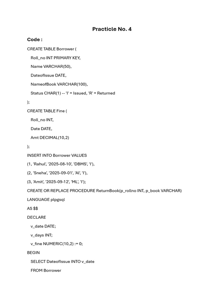 Practical 4 | PDF