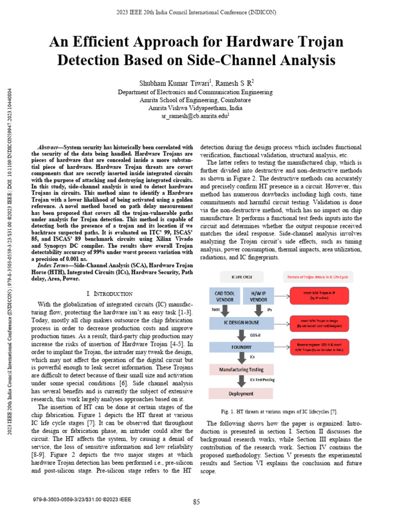 An Efficient Approach For Hardware Trojan Detection Based On Side ...