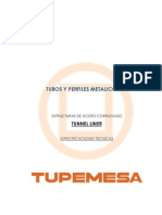Especificaciones Técnicas - Tunel Liner - TUPEMESA - Mayo 2012