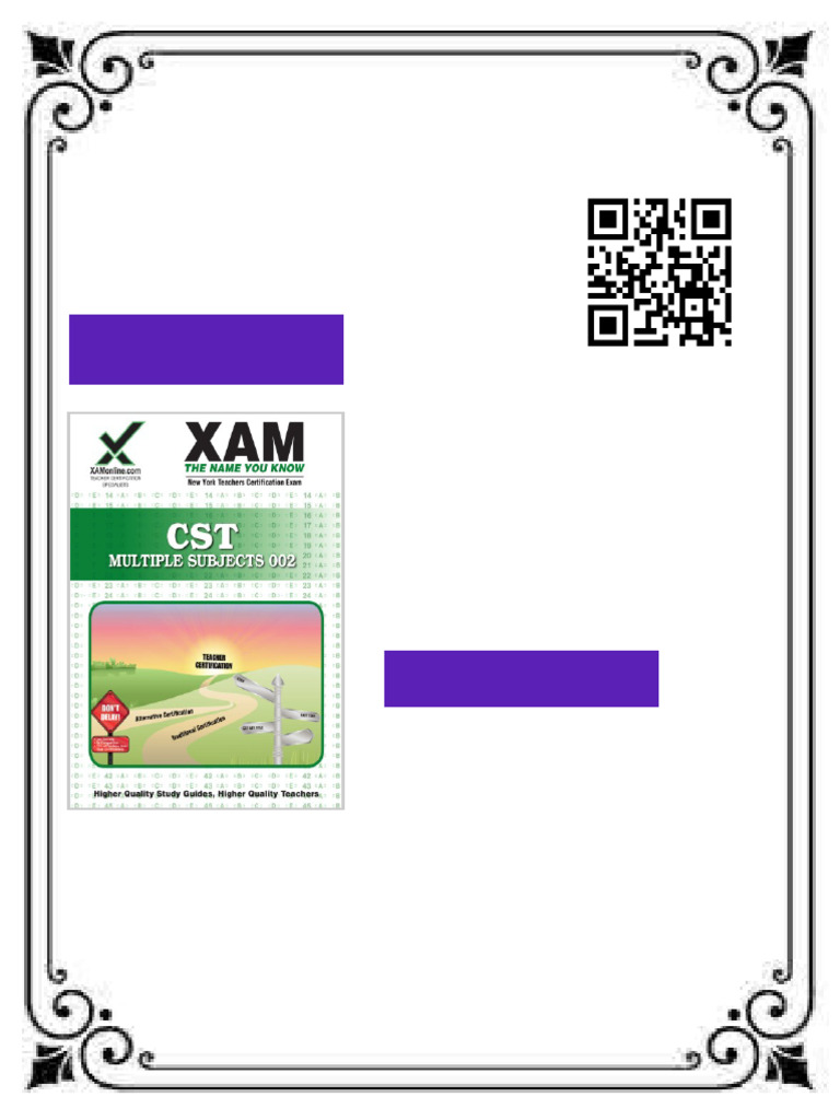 CST Mutiple Subjects 002 Xamonline Staff Ebook Testbank Solutions ...