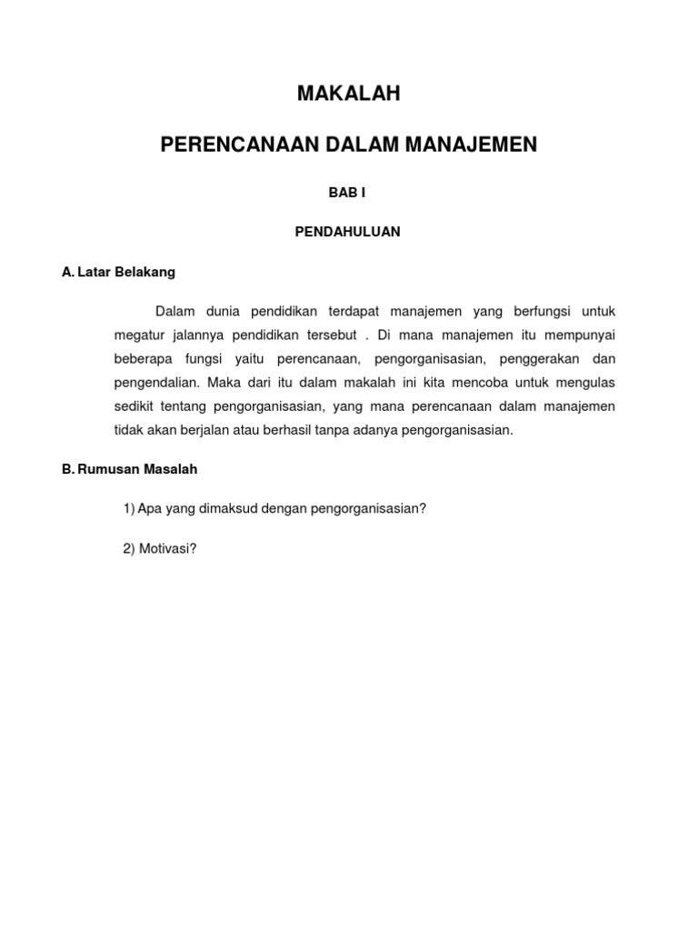 Makalah Organisasi