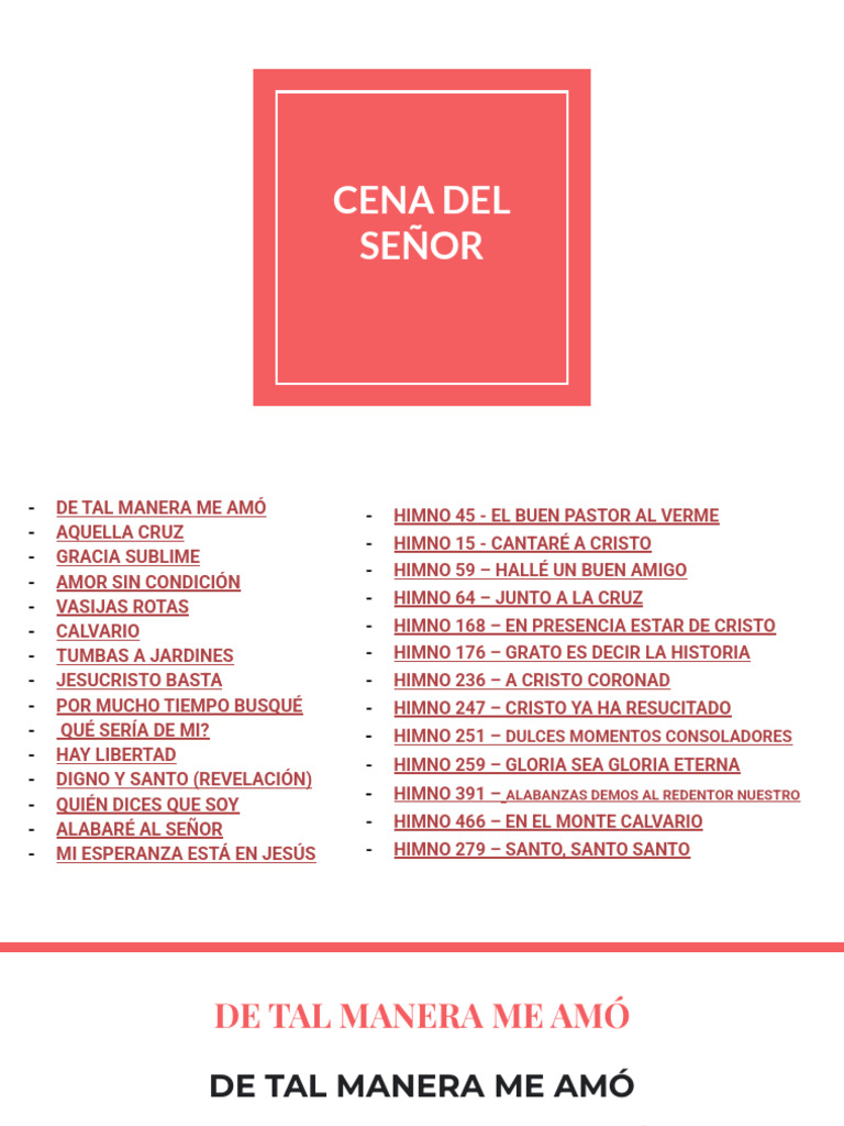 CENA DEL SEÑOR | PDF | Dios en el cristianismo | Teología sistemática