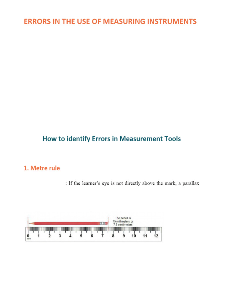 Errors in the Use of Measuring Instruments. Part 2_094508 | PDF ...