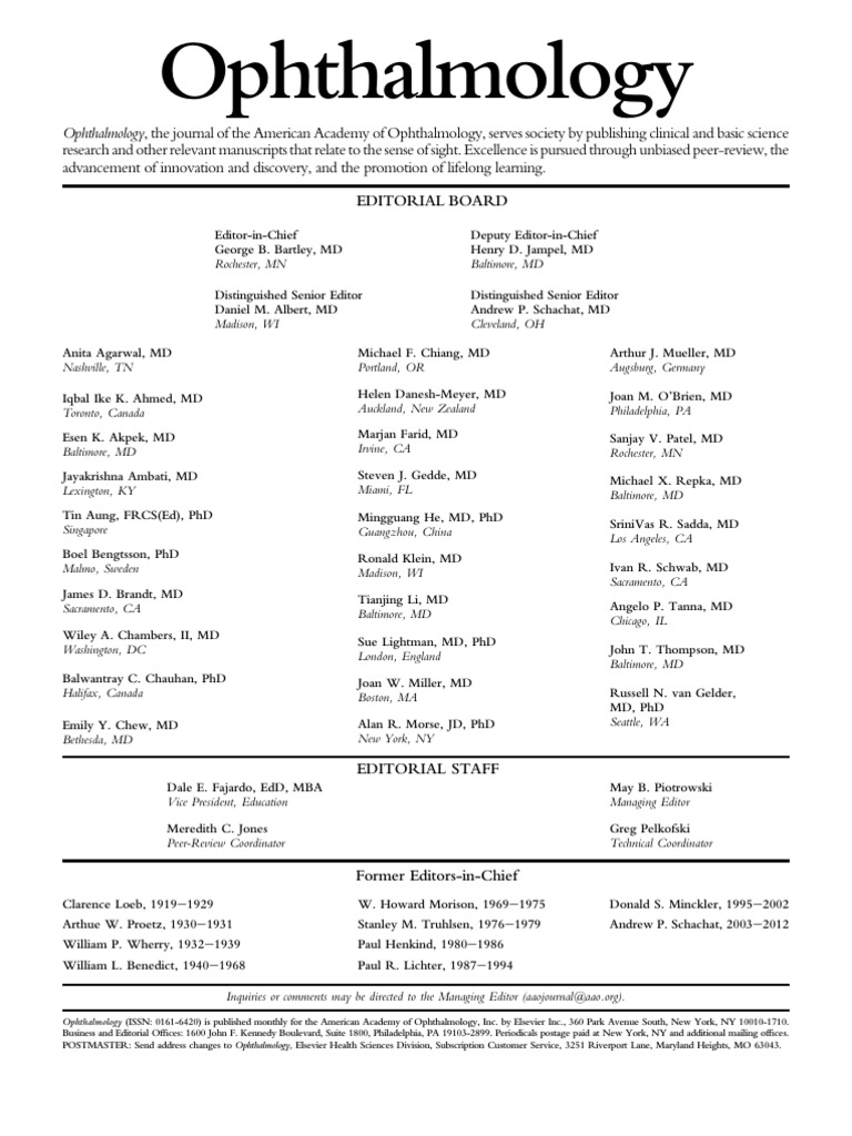 Editorial-Board Ophtha | PDF | Academia | Postgraduate Education