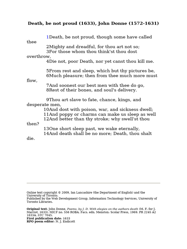 Death Be Not Proud | PDF