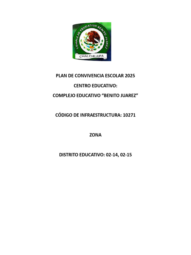 Plan de Convivencia 2025 | PDF | Enseñando | Violencia