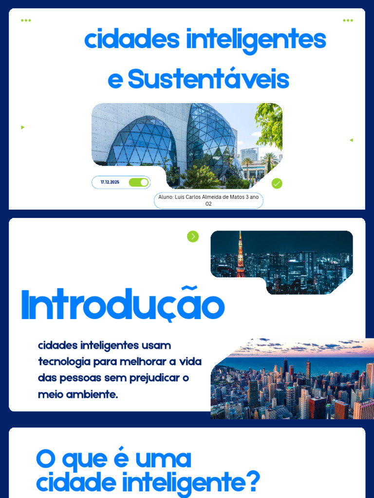 Blue and Green Modern Smart Cities Presentation | PDF