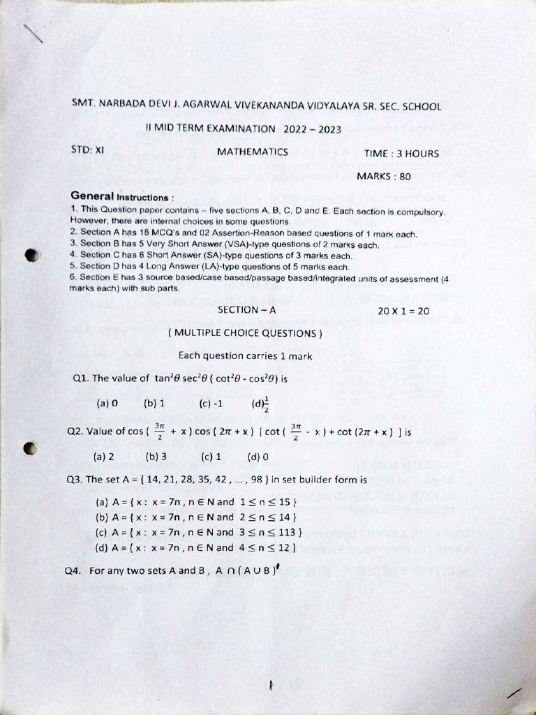 Maths Pyqs | PDF