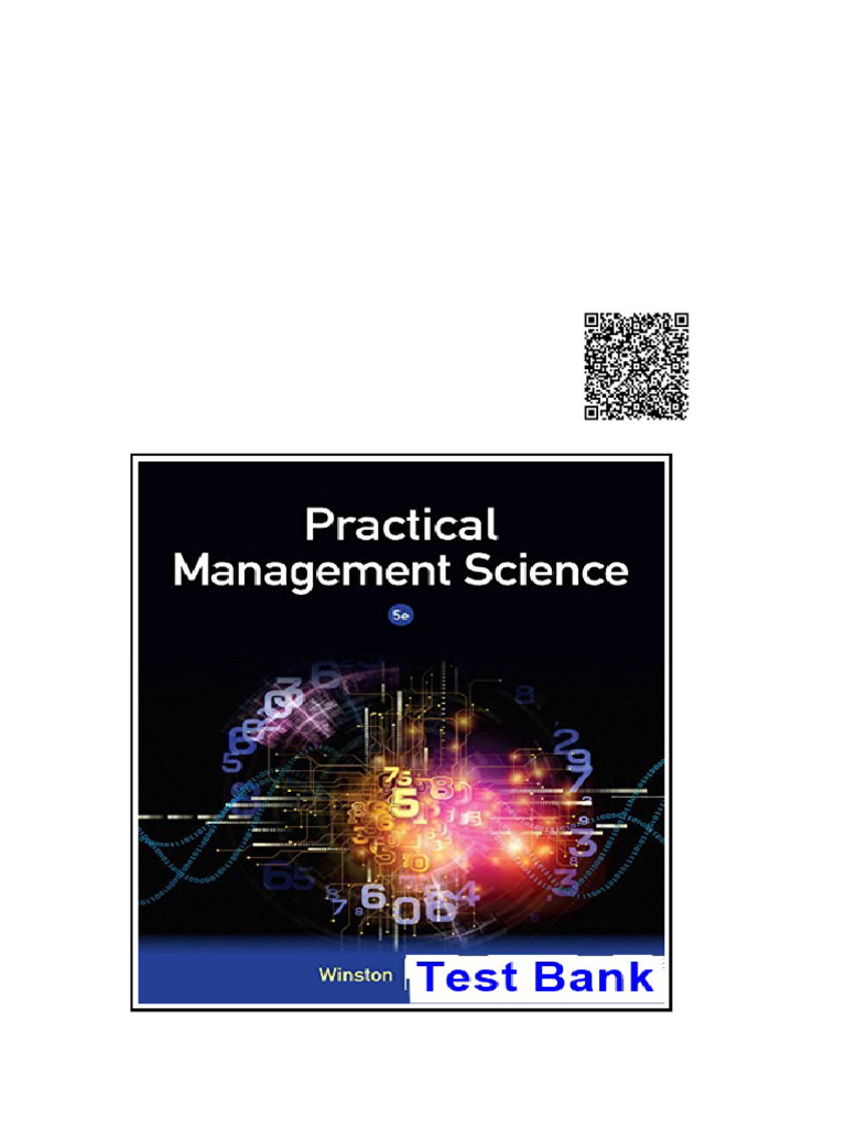 Practical Management Science 5th Edition Winston Test Bank | PDF ...