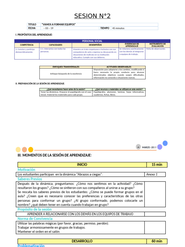 Sesion #2 | PDF | Aprendizaje | Salón de clases