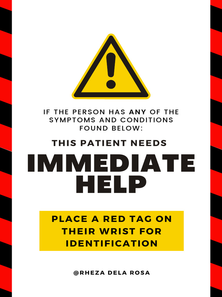 Triage Guideline Rheza Dela Rosa | PDF