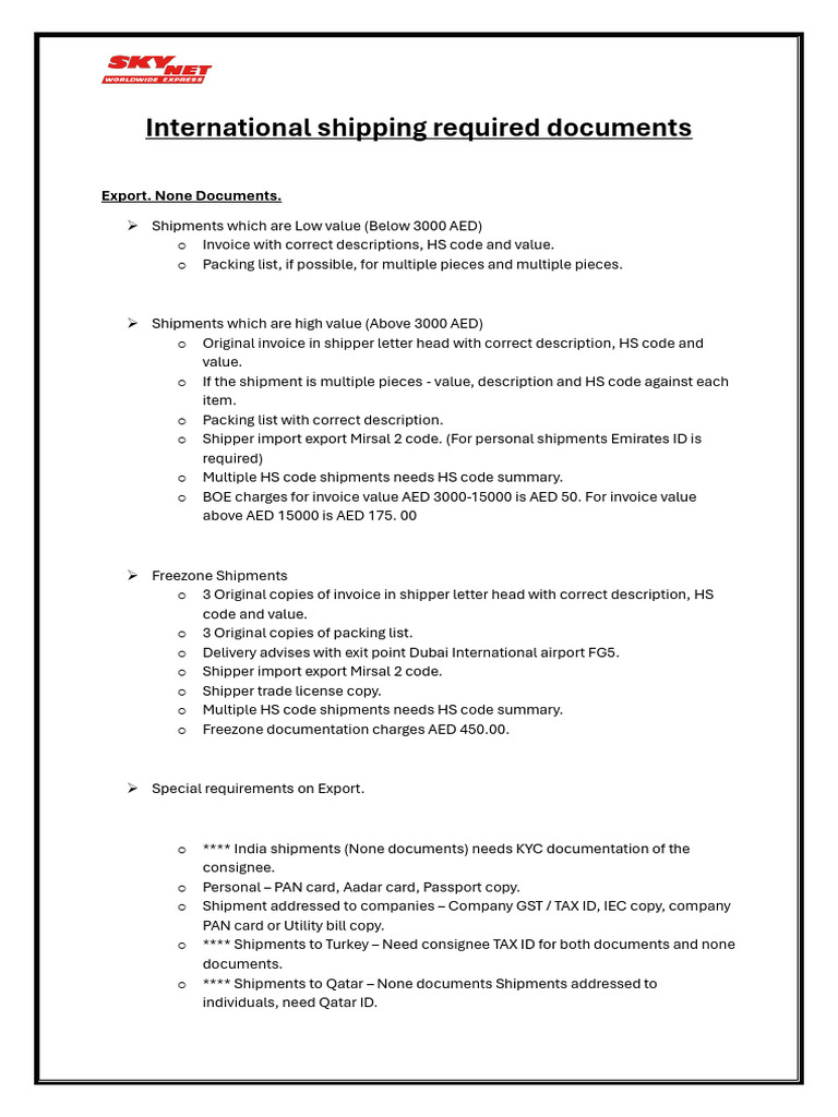 Import and Export SOP | PDF | Invoice
