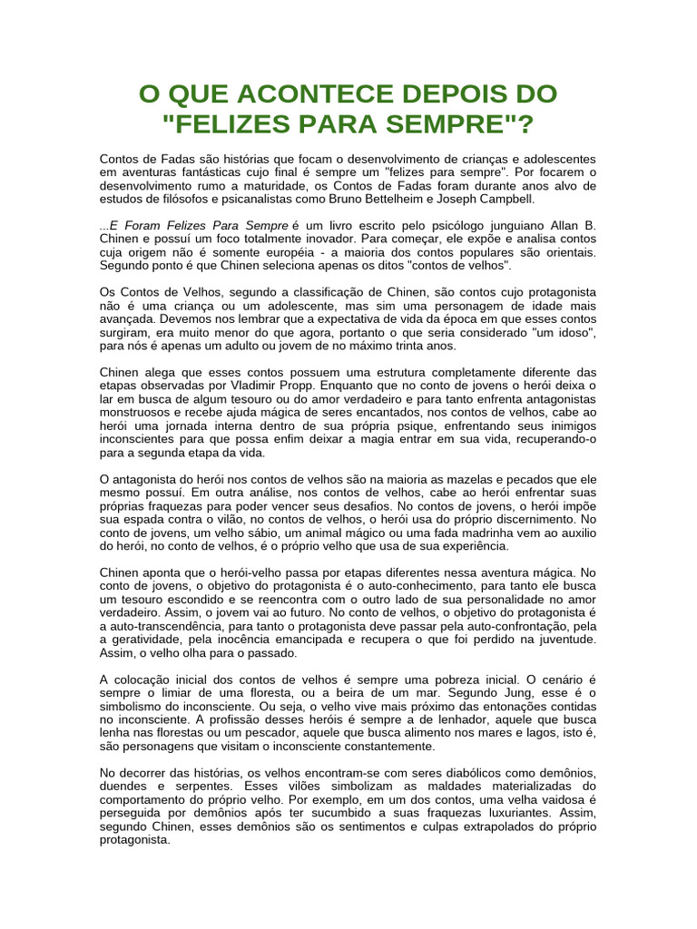 Felizes para Sempre Allan Chinen | PDF | Contos de fadas | Herói