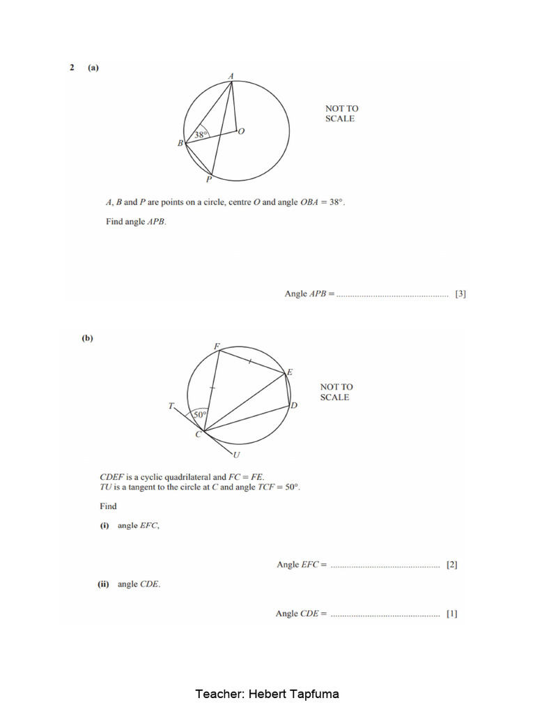 Circle-Theorems Worksheet 1 Copy | PDF