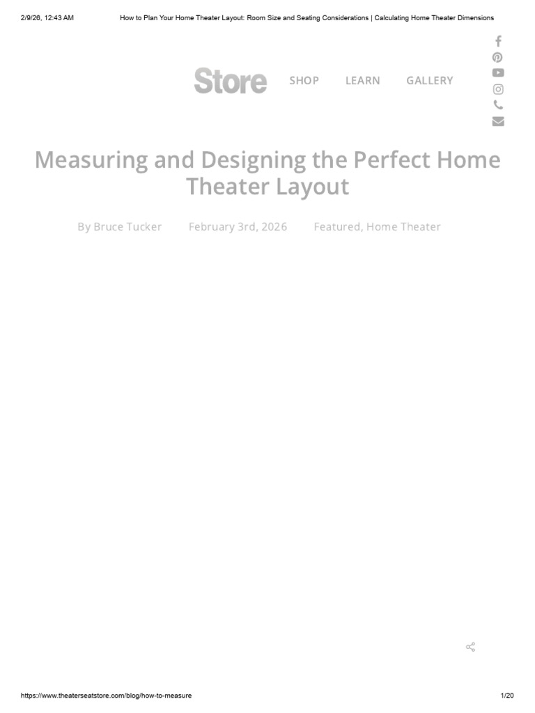 How To Plan Your Home Theater Layout - Room Size and Seating ...