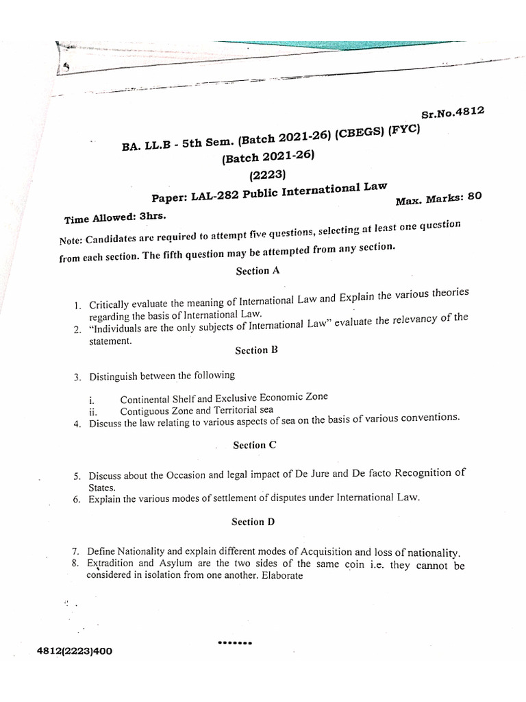 Sem 2 Question Paper | PDF