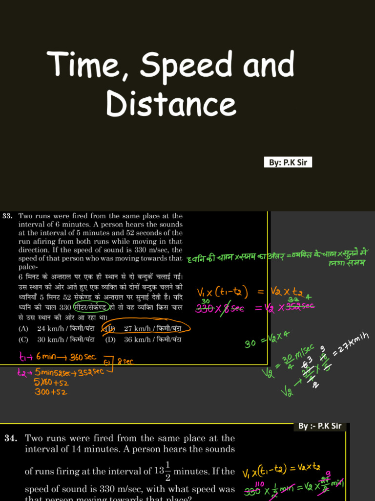 time and distance | PDF
