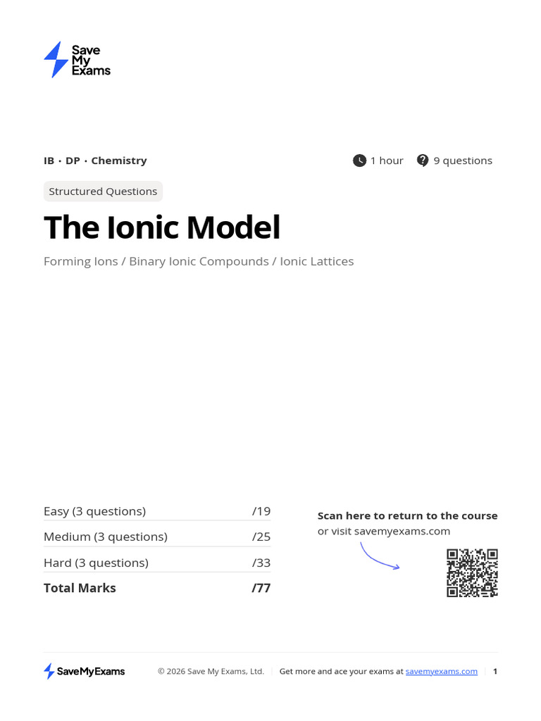The Ionic Model MsCZgc7MqKNHm9G6 | PDF | Salt (Chemistry) | Ionic Bonding