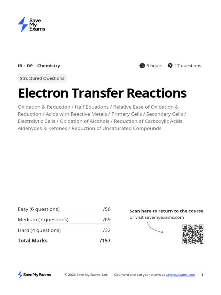 Electron Transfer Reactions X7y8rMdhQRwmxRpy | PDF | Anode | Redox